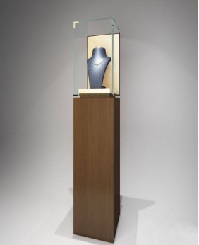 Vitrines de pedestal de joias de vidro de luxo à venda